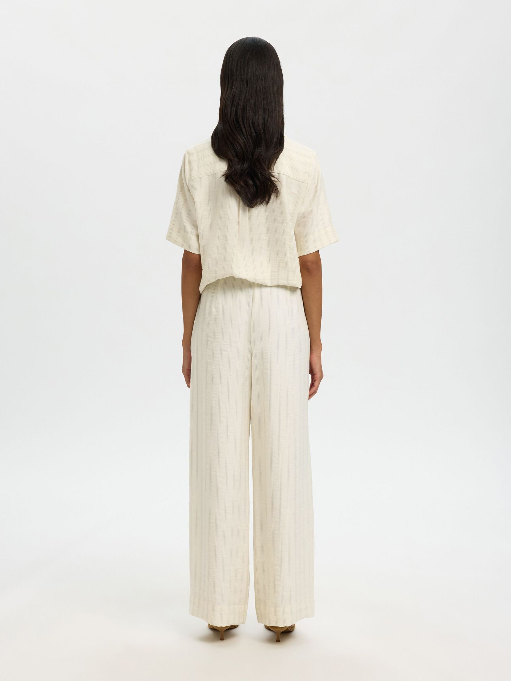 REGULAR FIT TROUSERS, Egret, highres
