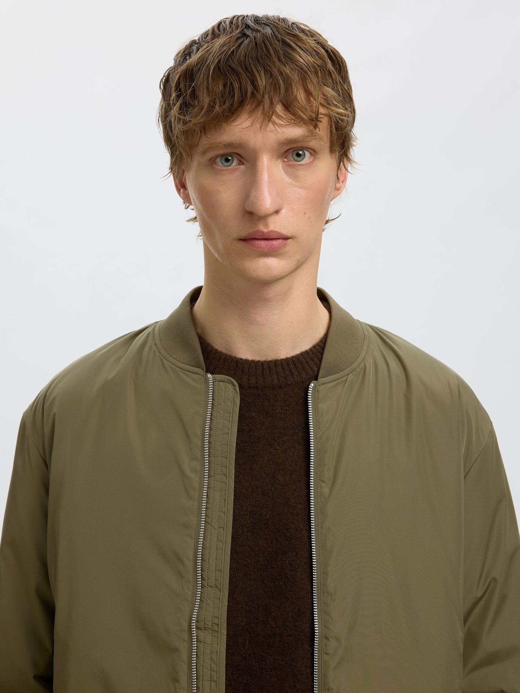 WATER REPELLENT BOMBER JACKET, Kalamata, highres