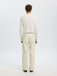 LOOSE FIT TWILL PANTOLON PANTOLON, Silver Birch, highres
