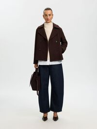 CASHMERE BLEND PULLOVER, Snow White, highres
