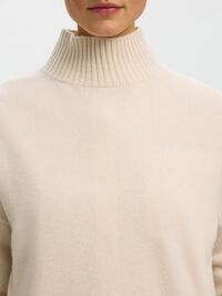CASHMERE BLEND PULLOVER, Snow White, highres