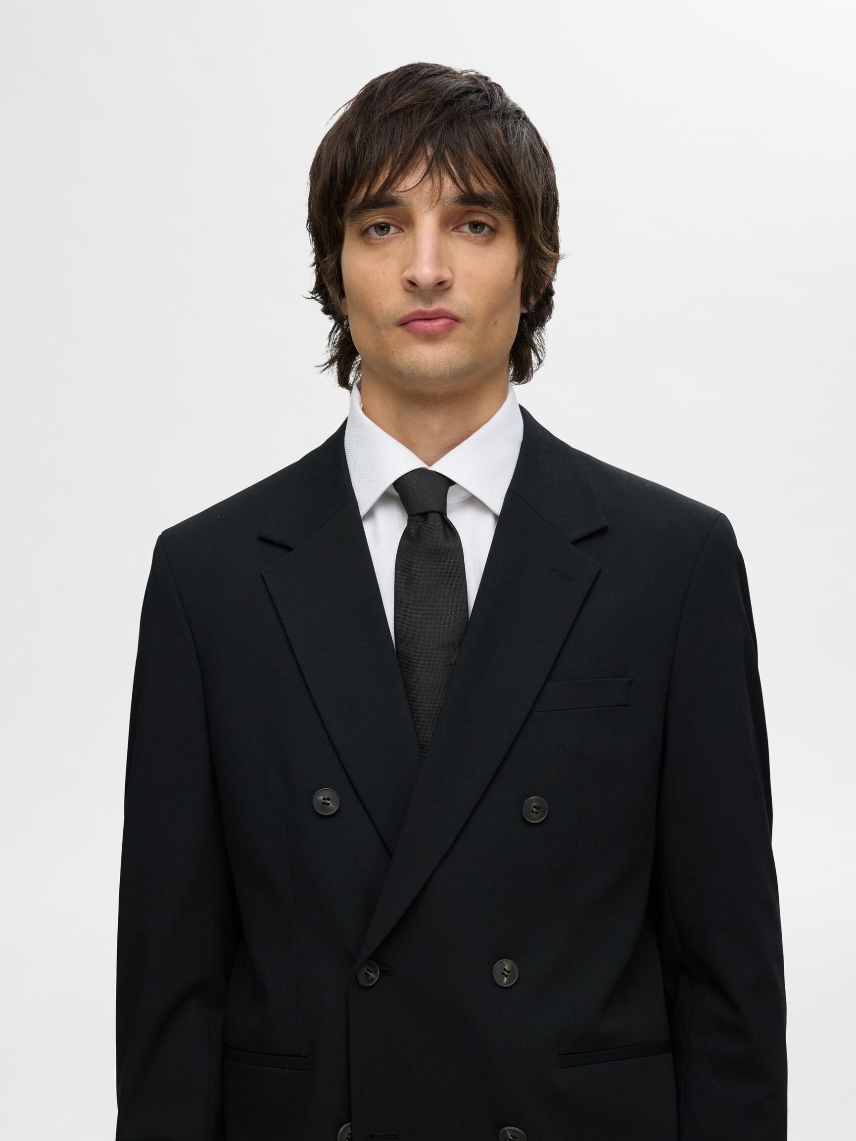 PLAIN TIE, Black, highres