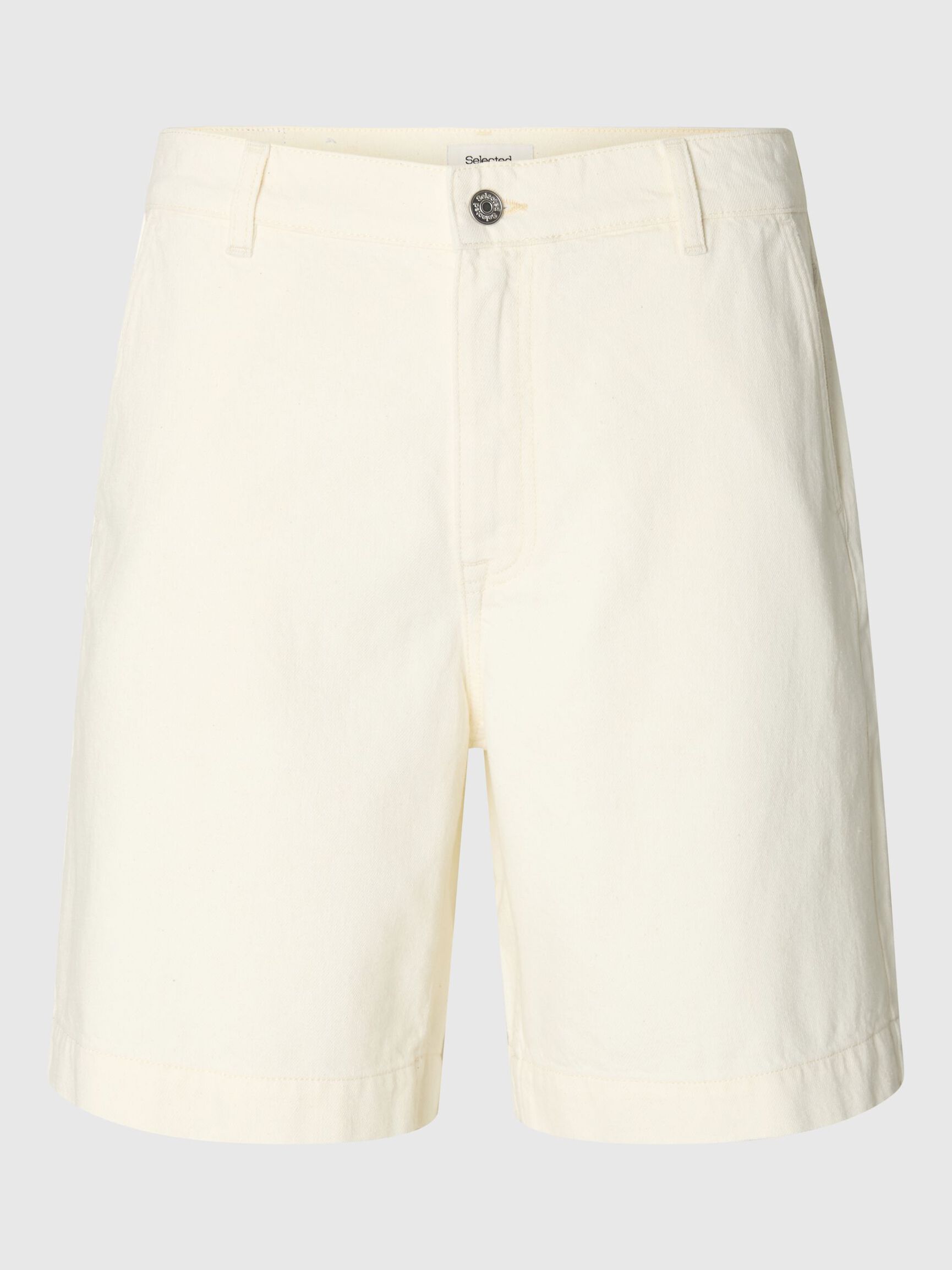 LOOSE FIT EKRU DENIM ŞORT KOT ŞORT, Ecru, highres
