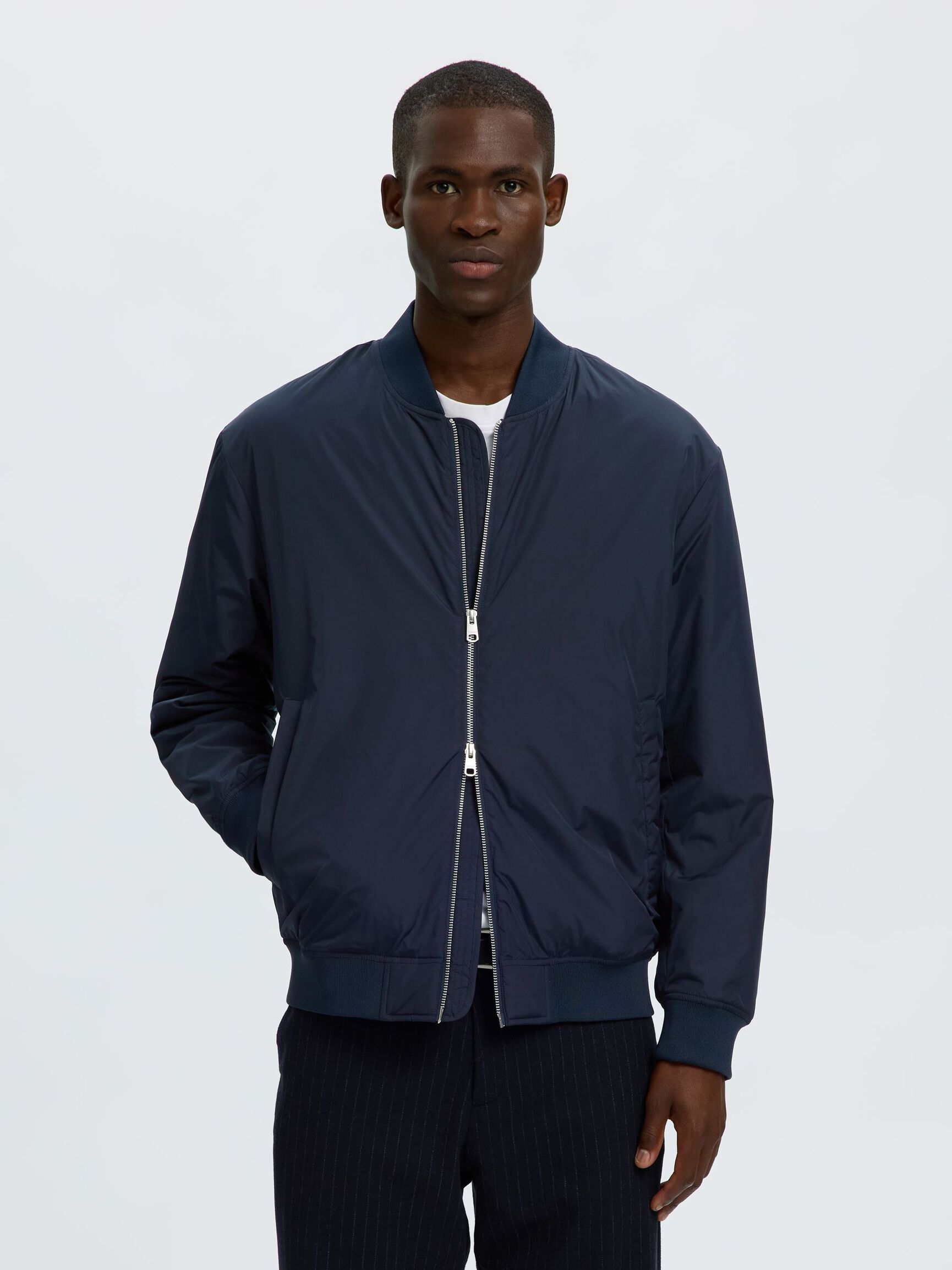 WATER REPELLENT BOMBER JACKET, Sky Captain, highres