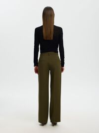 WIDE LEG PANTOLON PANTOLON, Fir Green, highres
