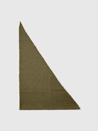 WOOL BLEND TRIANGLE SCARF, Fir Green, highres