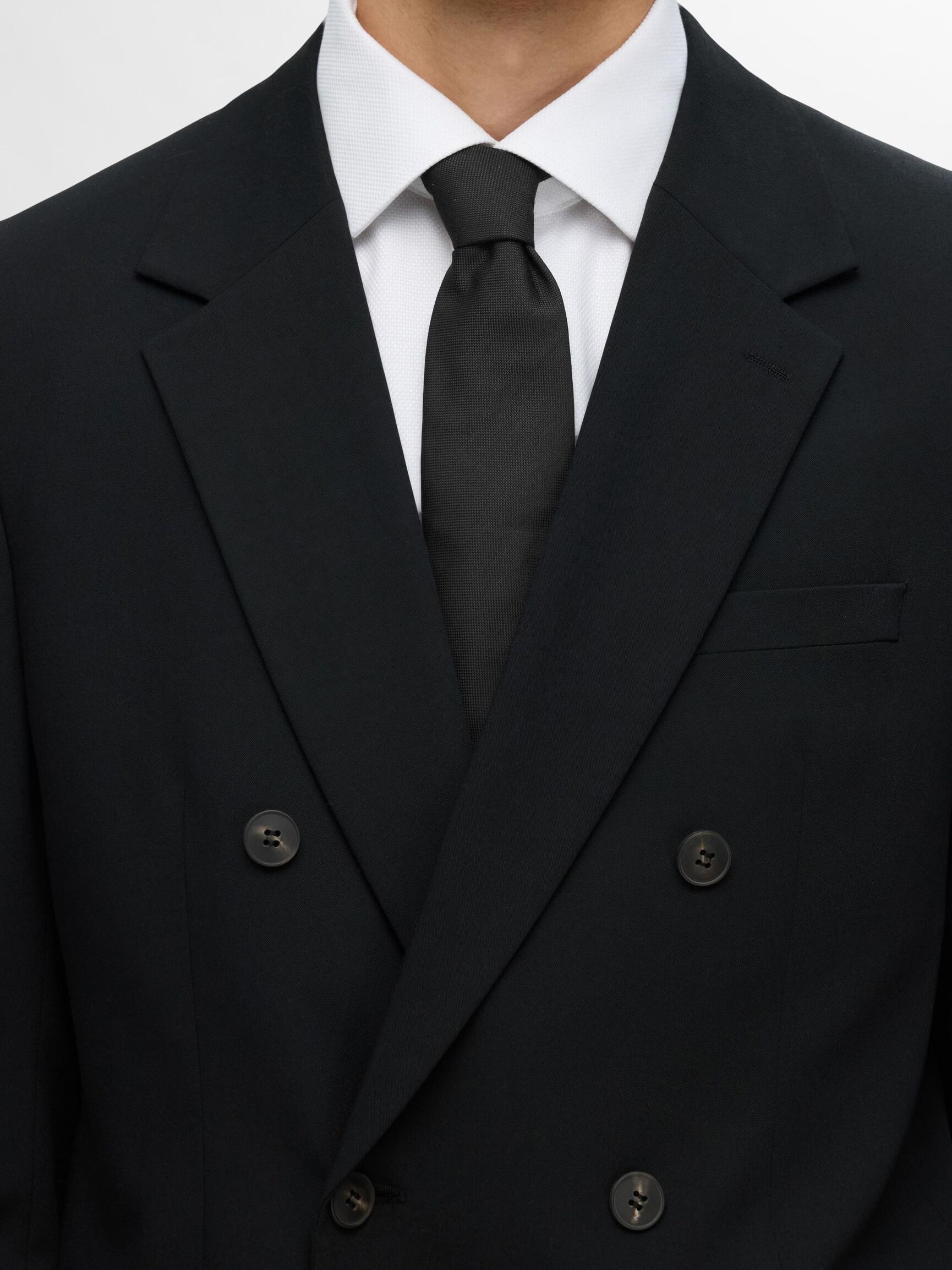 PLAIN TIE, Black, highres