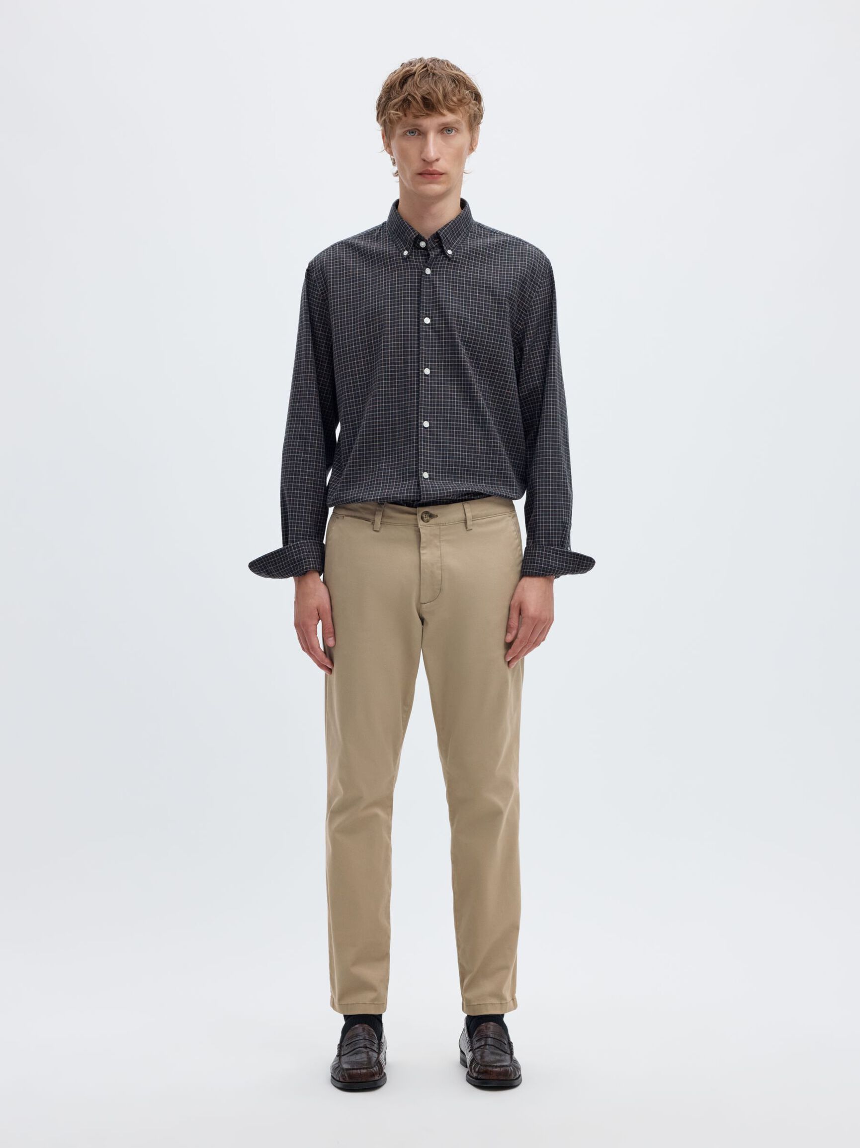 175 SLIM FIT FLEX CHINOS, Greige, highres