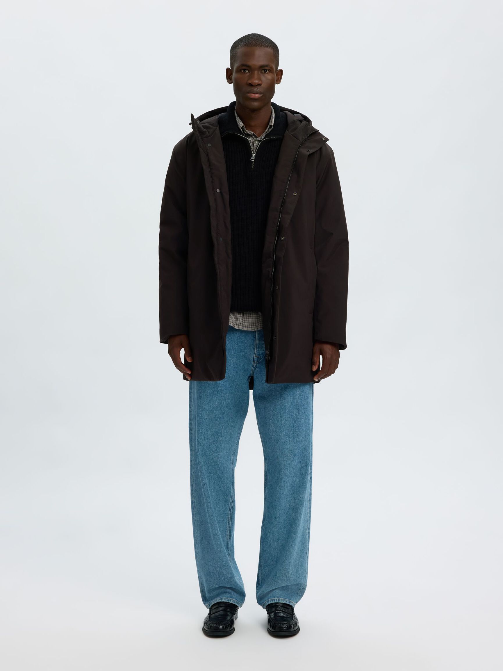 TEKNIK KUMAŞ PARKA, Black, highres