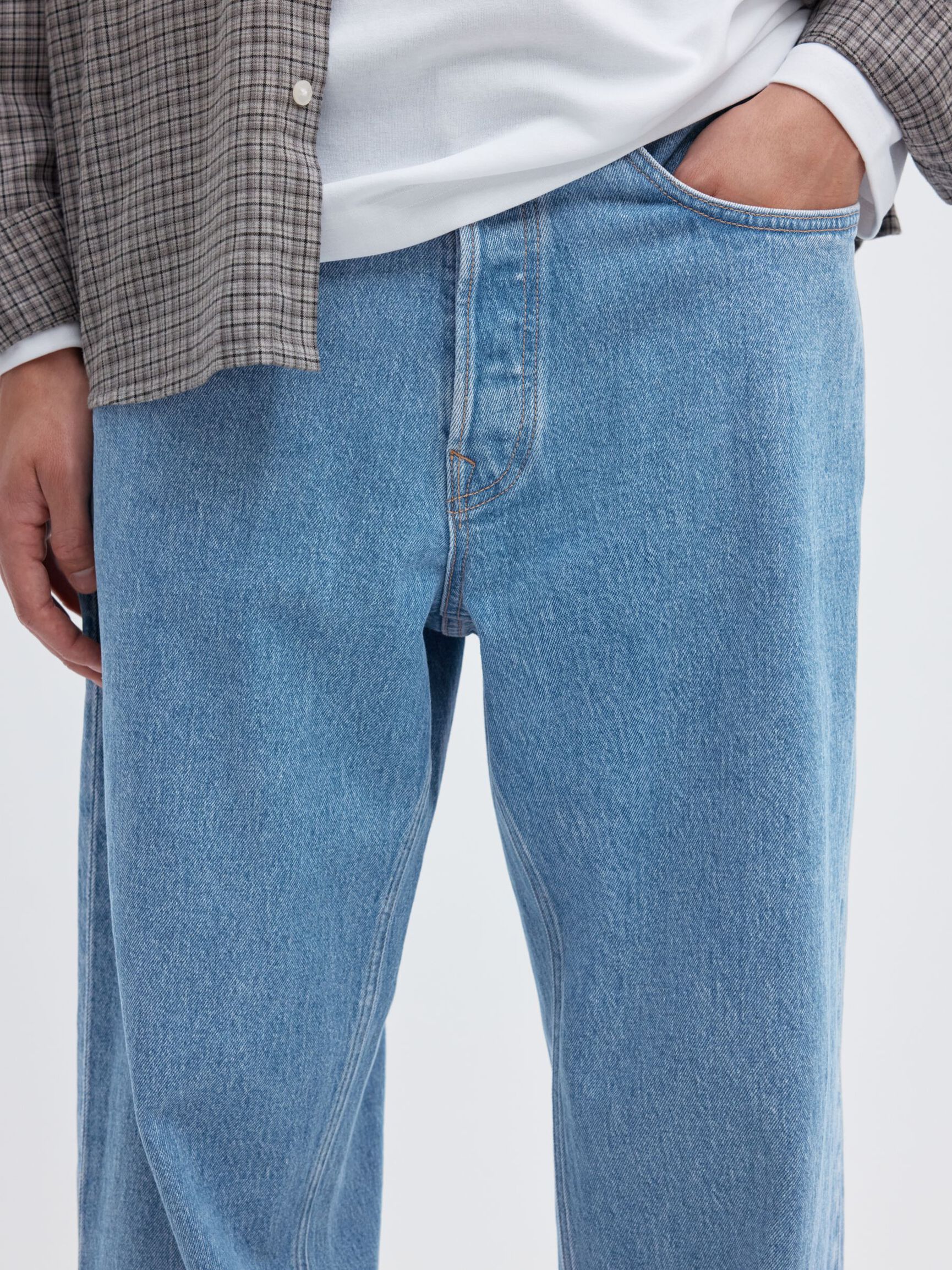 LOOSE FIT 220 JEAN BOL KESIM KOT PANTOLON, Light Blue Denim, highres
