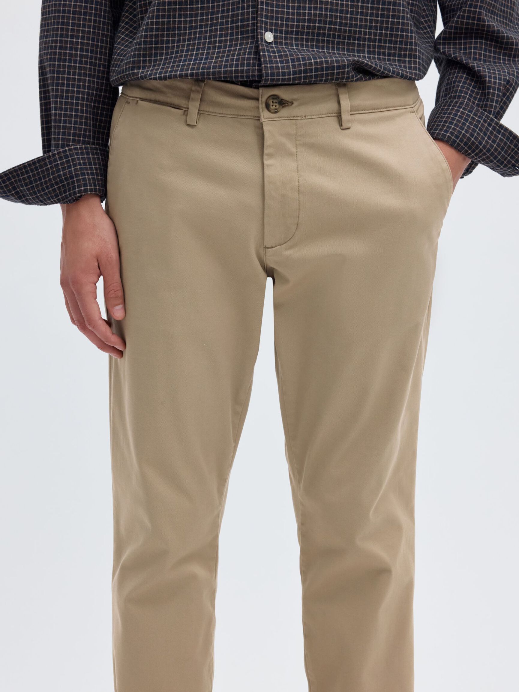 175 SLIM FIT FLEX CHINOS, Greige, highres