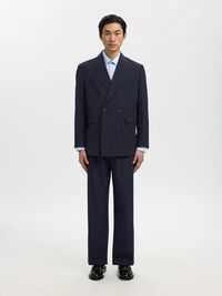 RELAXED FIT KRUVAZE ÇIFT DÜĞMELI BLAZER, Navy Blazer, highres