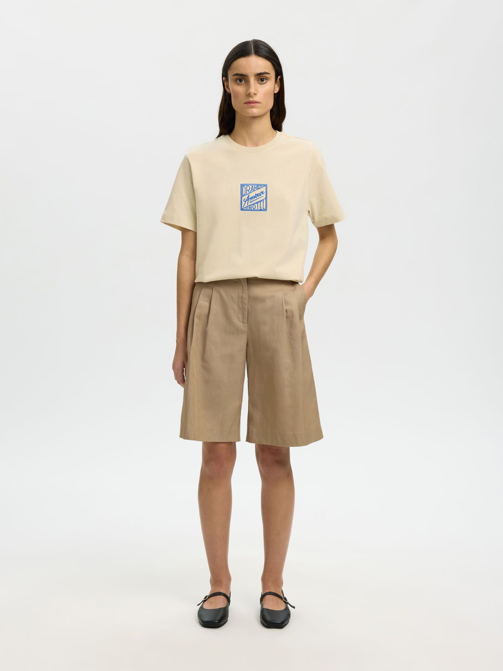 RELAXED FIT T-SHIRT, Angora, highres