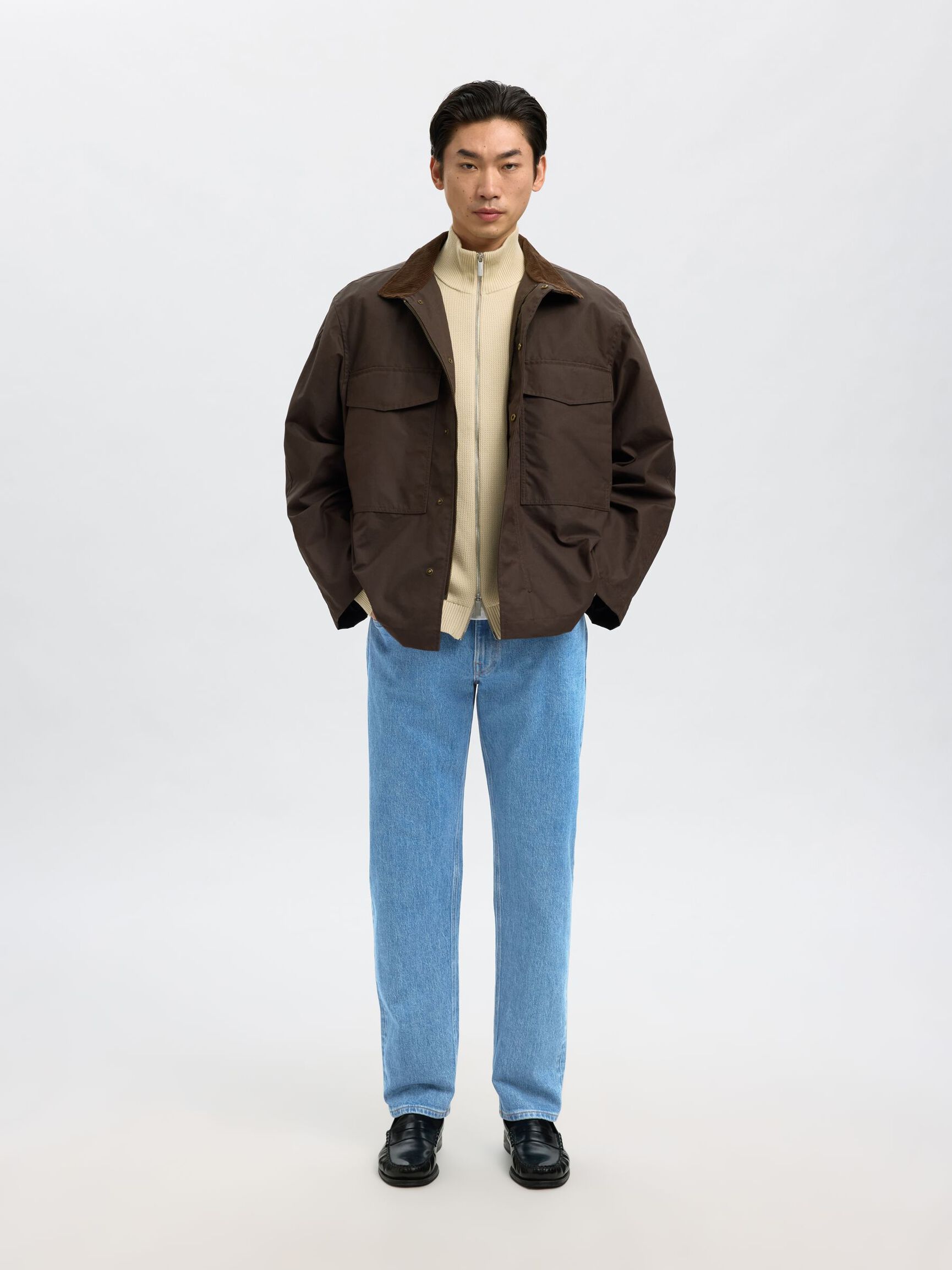 196 STRAIGHT FIT JEANS, Light Blue Denim, highres