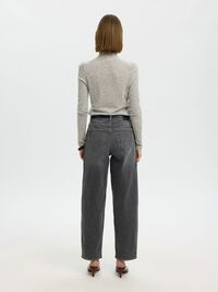 MERINO YÜN BALIKÇI YAKA, Light Grey Melange, highres