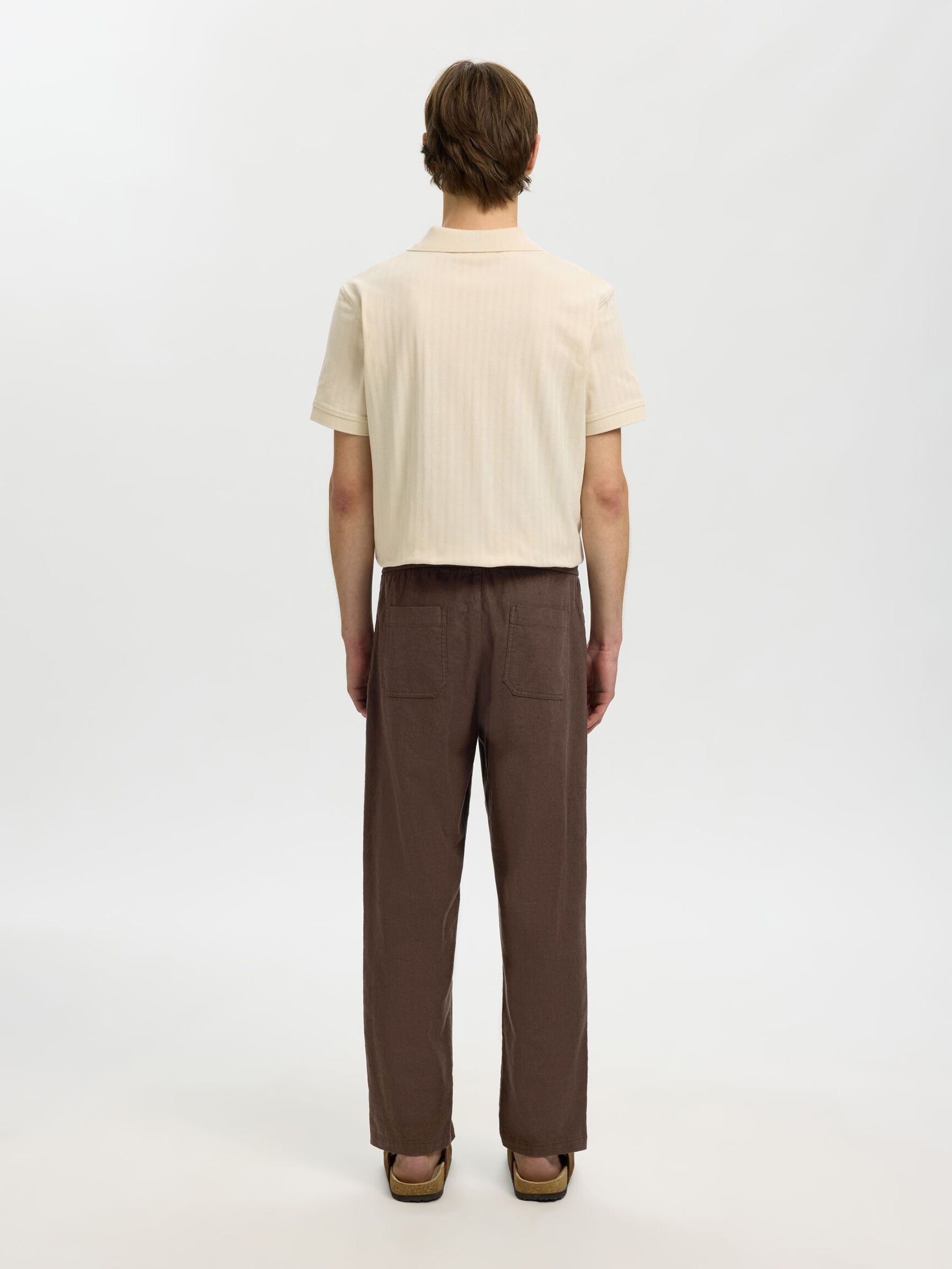 CROP KETEN KARIŞIMLI PANTOLON PANTOLON, Bracken, highres