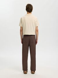 CROP KETEN KARIŞIMLI PANTOLON PANTOLON, Bracken, highres