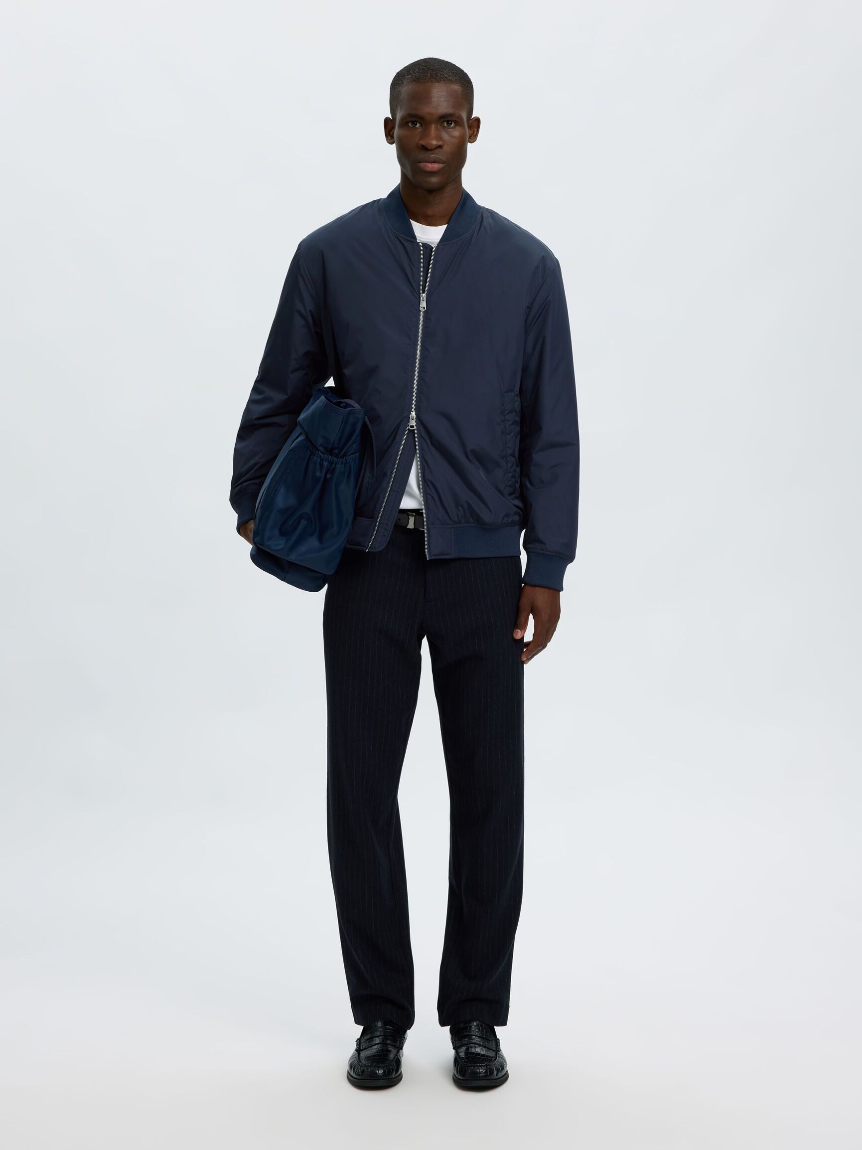 WATER REPELLENT BOMBER JACKET, Sky Captain, highres