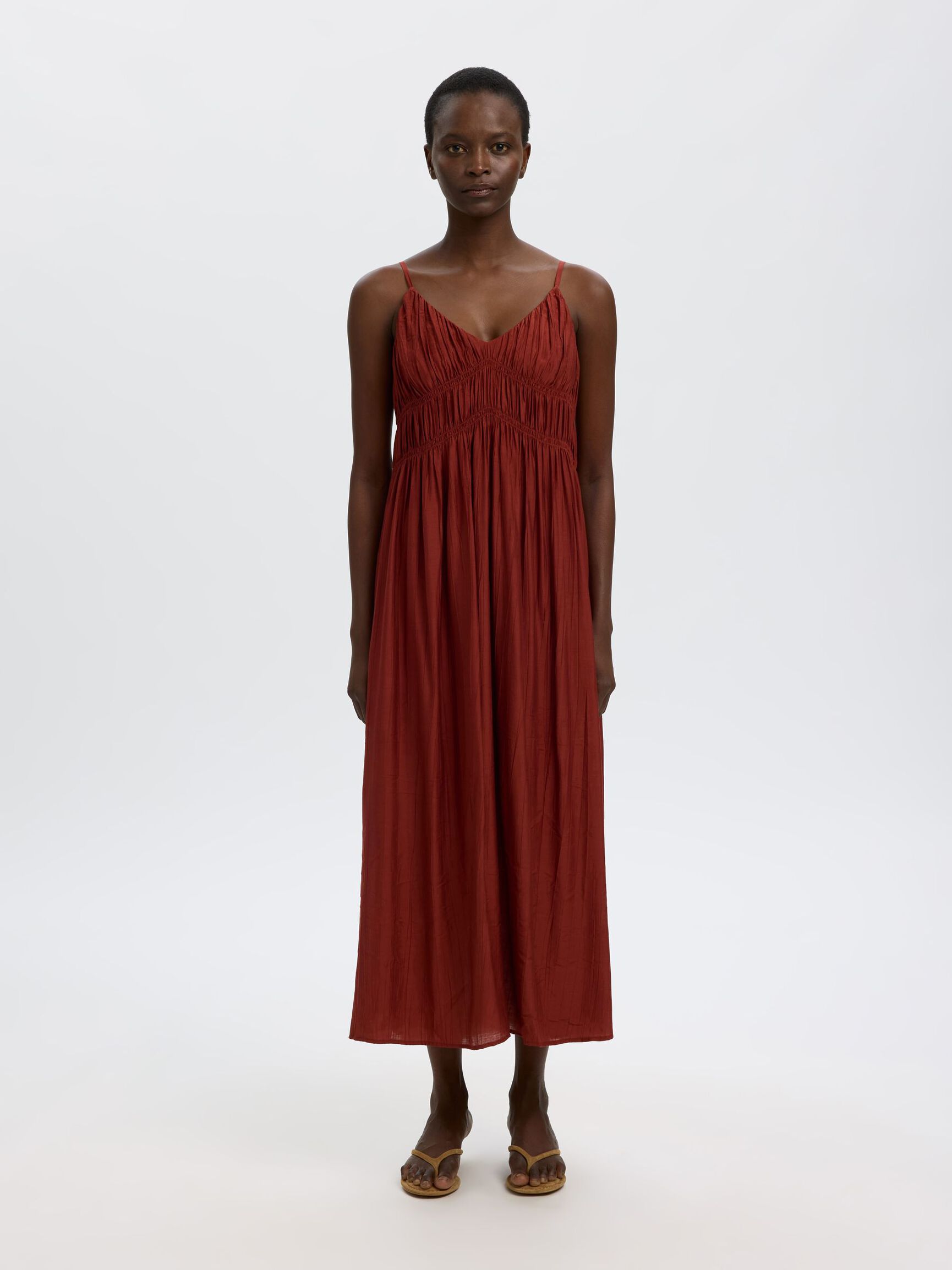 ASKILI UZUN ELBISE MAXI ELBISE, Cherry Mahogany, highres