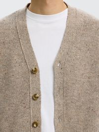 YÜN KARIŞIMLI TRIKO HIRKA HIRKA, Oatmeal, highres