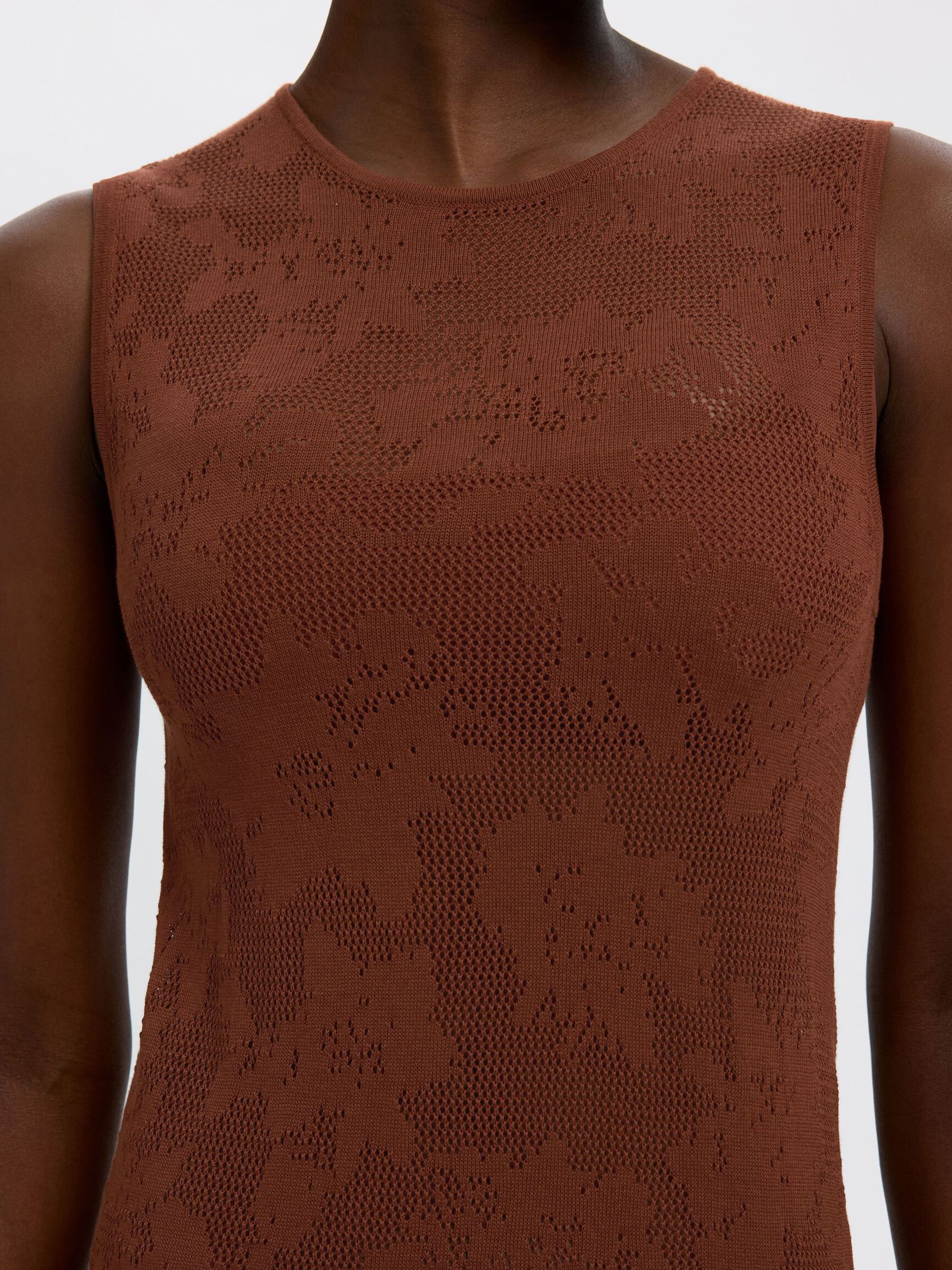 KOLSUZ TRIKO ELBISE MAXI ELBISE, Cherry Mahogany, highres