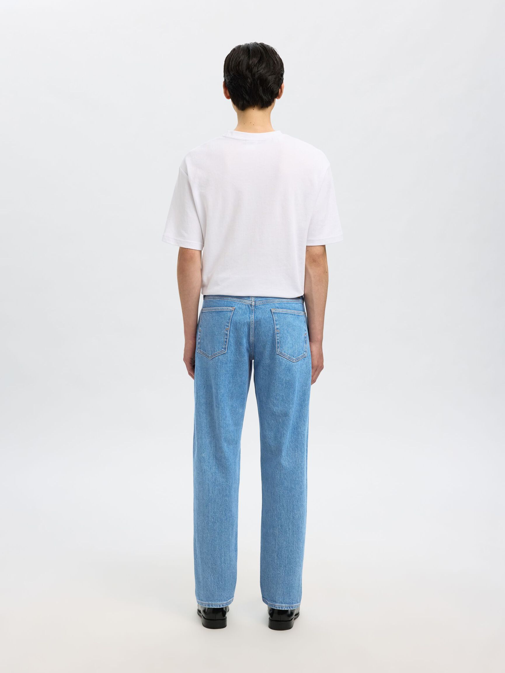 196 STRAIGHT FIT JEANS, Light Blue Denim, highres