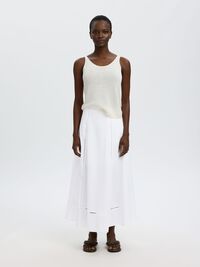 DIKIŞ DETAYLI MAXI ETEK MAXI ETEK, Bright White, highres