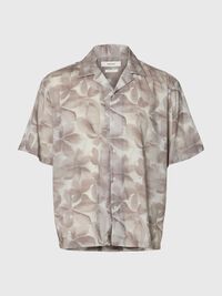 PRINTED SHORT SLEEVED SHIRT, Chocolate Chip, highres