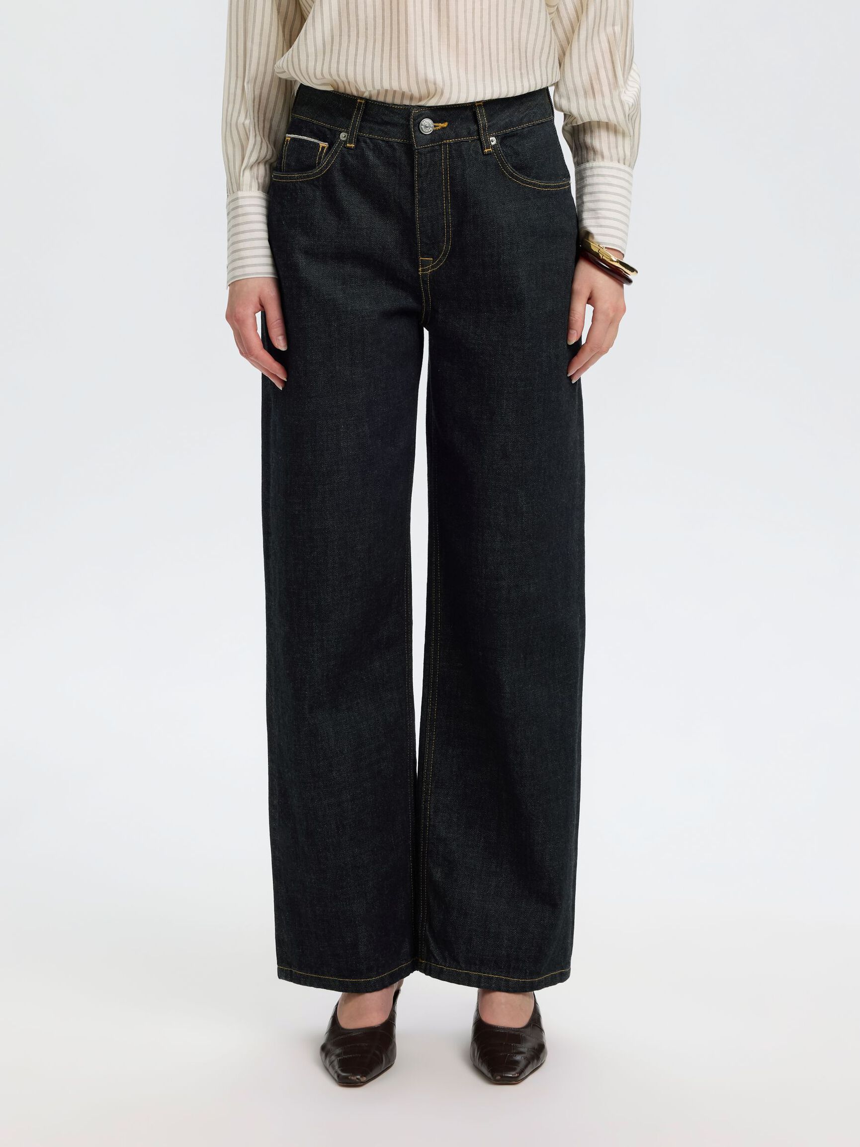 RELAXED FIT JEAN KOT PANTOLONLAR, Dark Blue Denim, highres