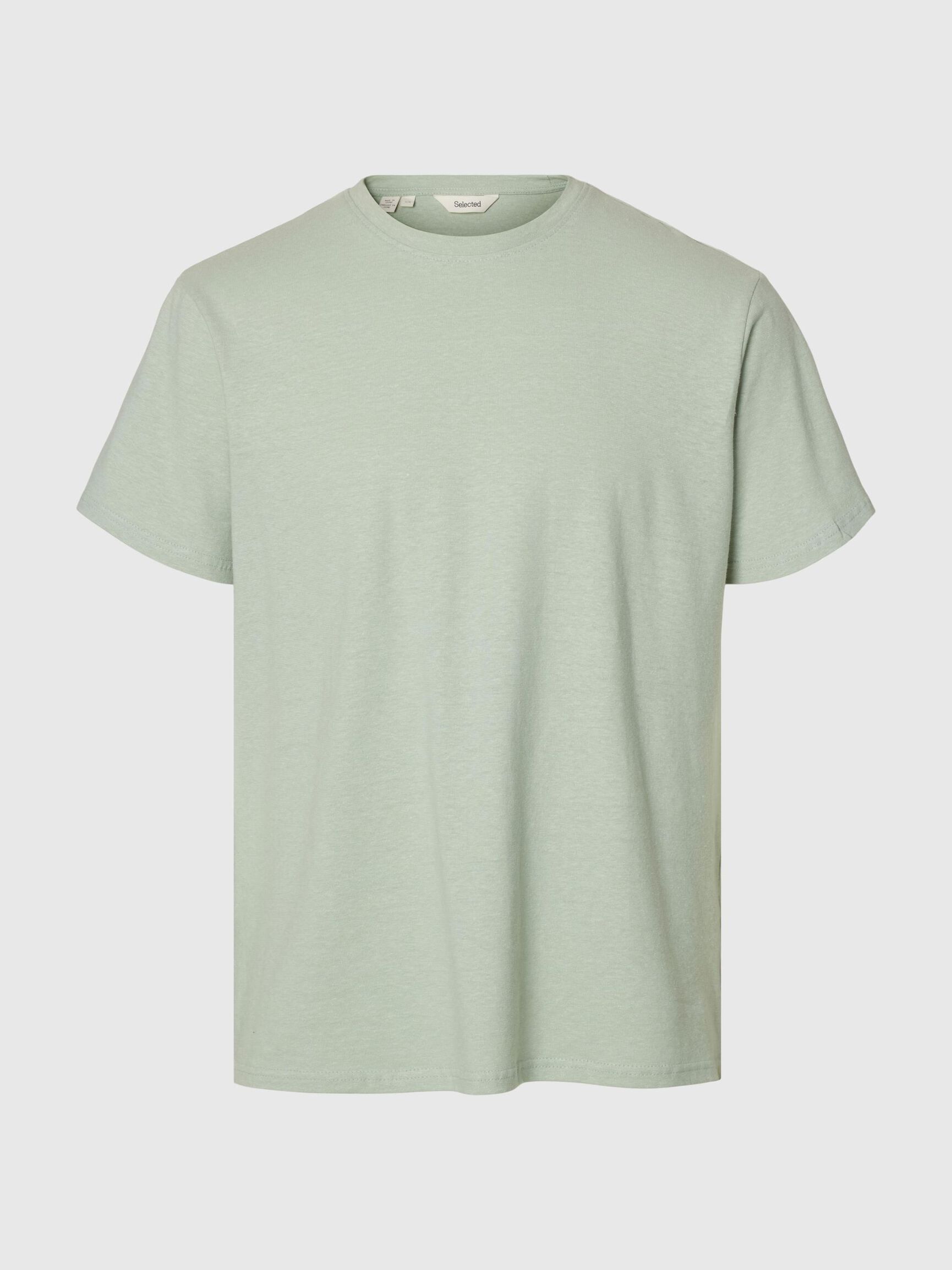 KETEN KARIŞIMLI TIŞÖRT, Aqua Gray, highres