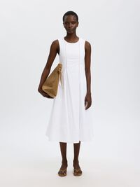 DIKIŞ DETAYLI MIDI ELBISE MIDI ELBISE, Bright White, highres