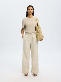 BOXY T-SHIRT, Oatmeal, highres