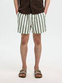 PRINTED SWIM SHORTS, Deep Lichen Green, highres