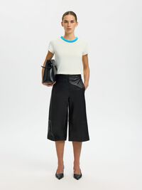 COTTON SHORT-SLEEVED T-SHIRT, Egret, highres