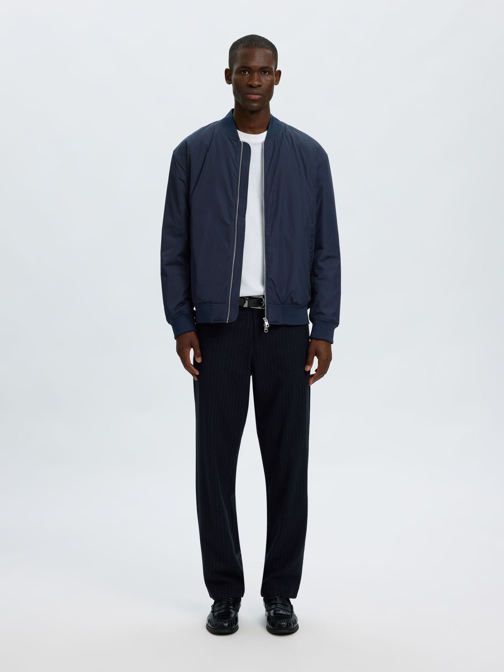 WATER REPELLENT BOMBER JACKET, Sky Captain, highres
