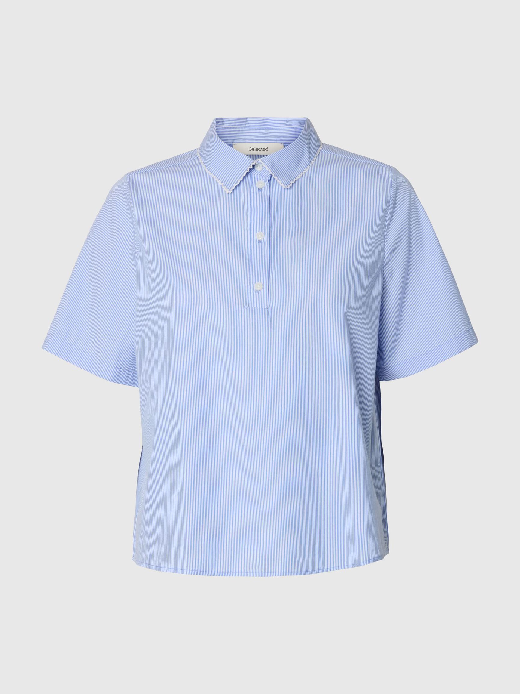 TIĞ DETAYLI POLO POLO GÖMLEK, Azurine, highres
