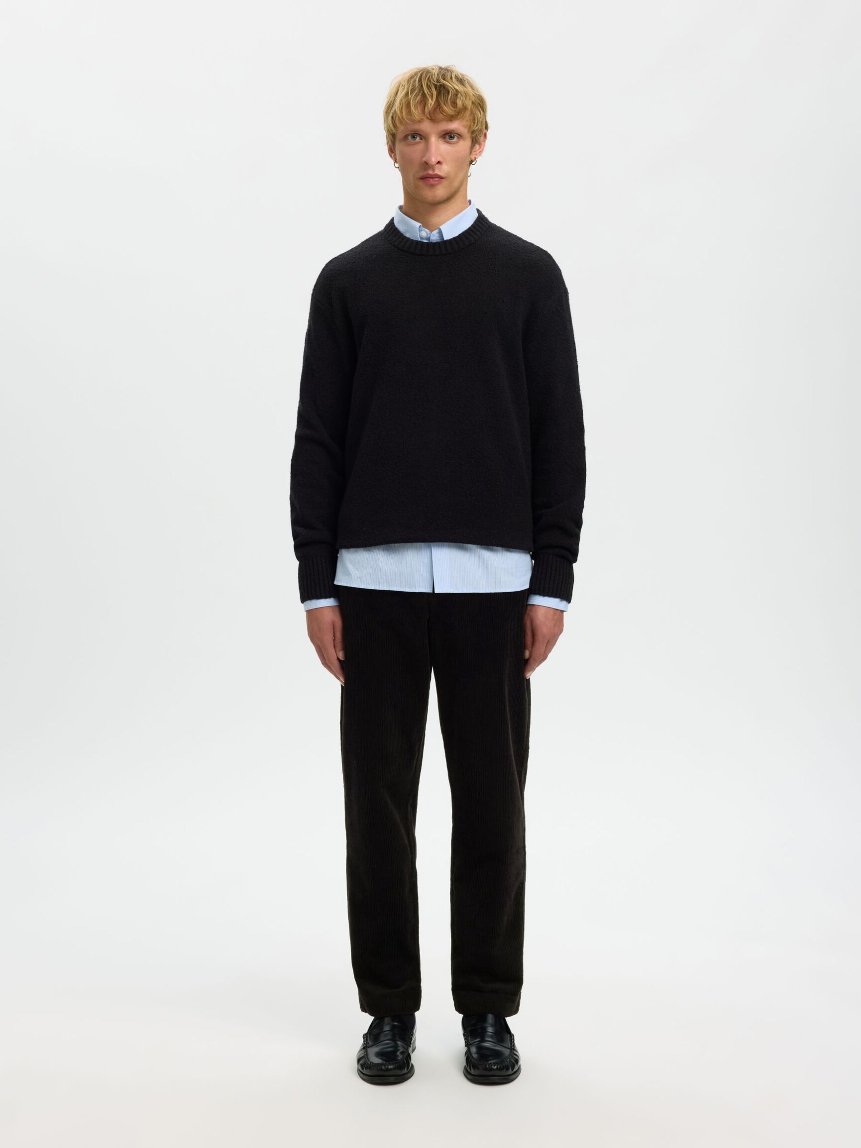 190 TROUSERS, Black, highres