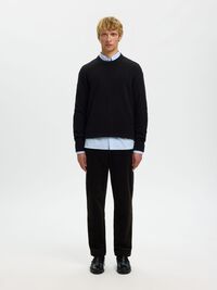 190 TROUSERS, Black, highres