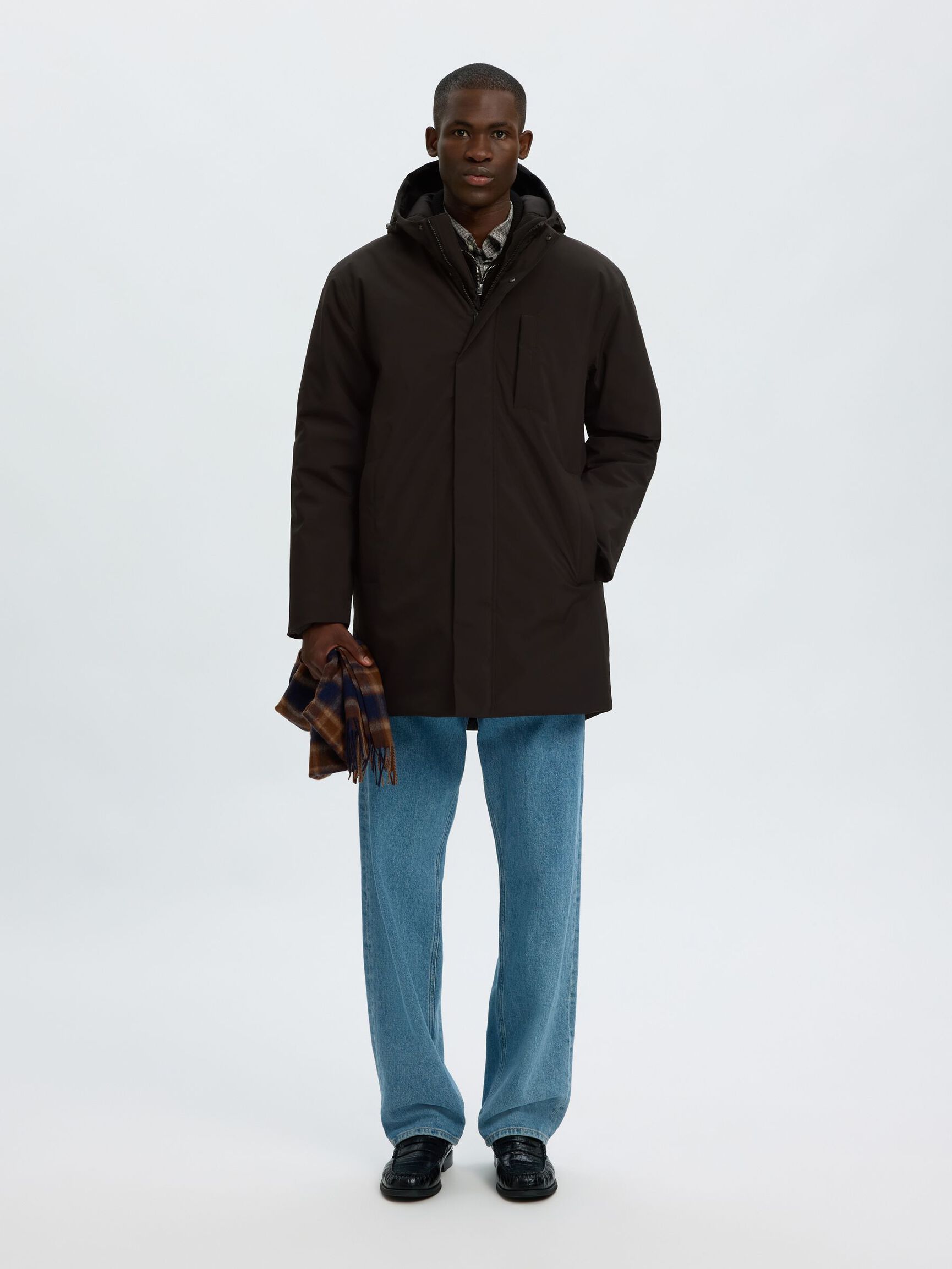 TEKNIK KUMAŞ PARKA, Black, highres