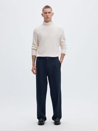LOOSE FIT PANTOLON, Navy Blazer, highres
