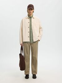 REGULAR FIT OVERSHIRT KOT GÖMLEK, Ecru, highres