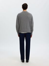 KAŞMIR KARIŞIMLI BISIKLET YAKA TRIKO KAZAK, Medium Grey Melange, highres