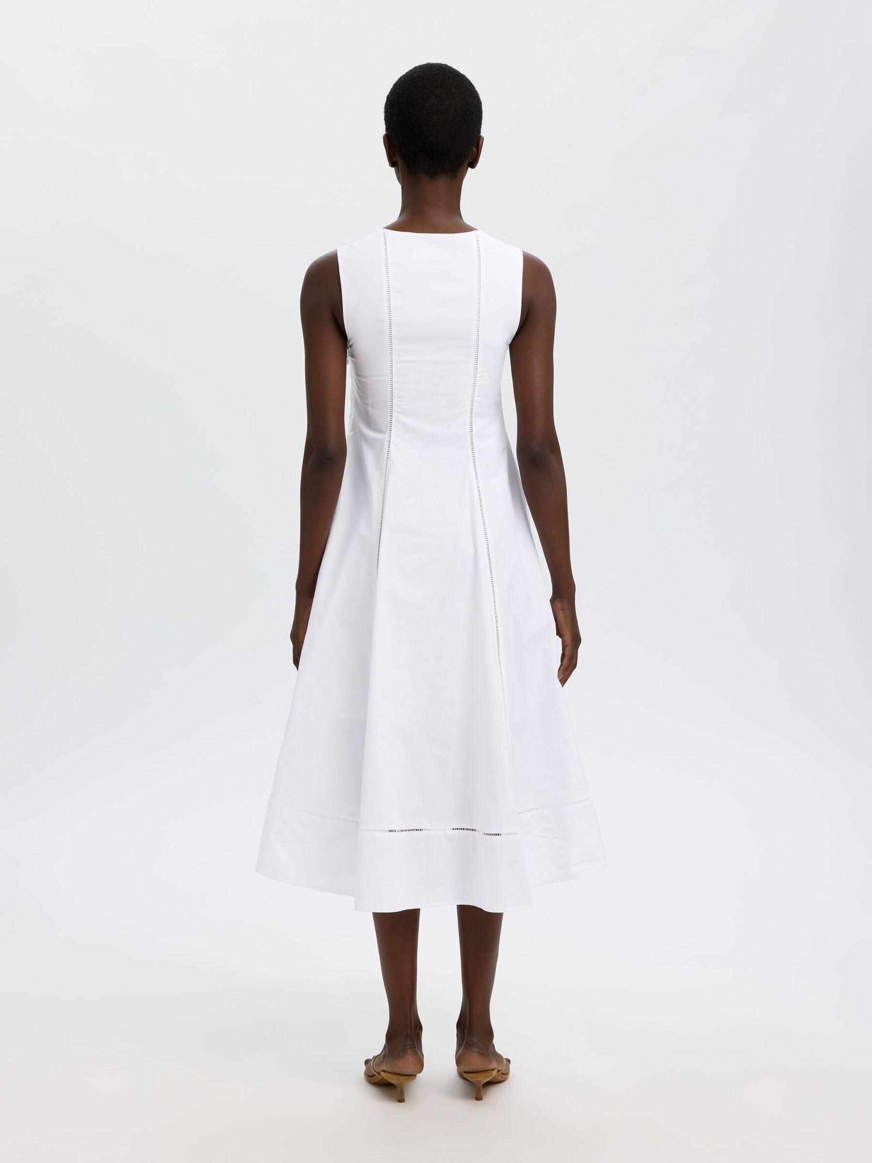 DIKIŞ DETAYLI MIDI ELBISE MIDI ELBISE, Bright White, highres