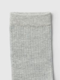 COTTON BLEND SOCKS, Light Grey Melange, highres