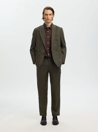 KETEN REGULAR FIT PANTOLON PANTOLON, Peat, highres
