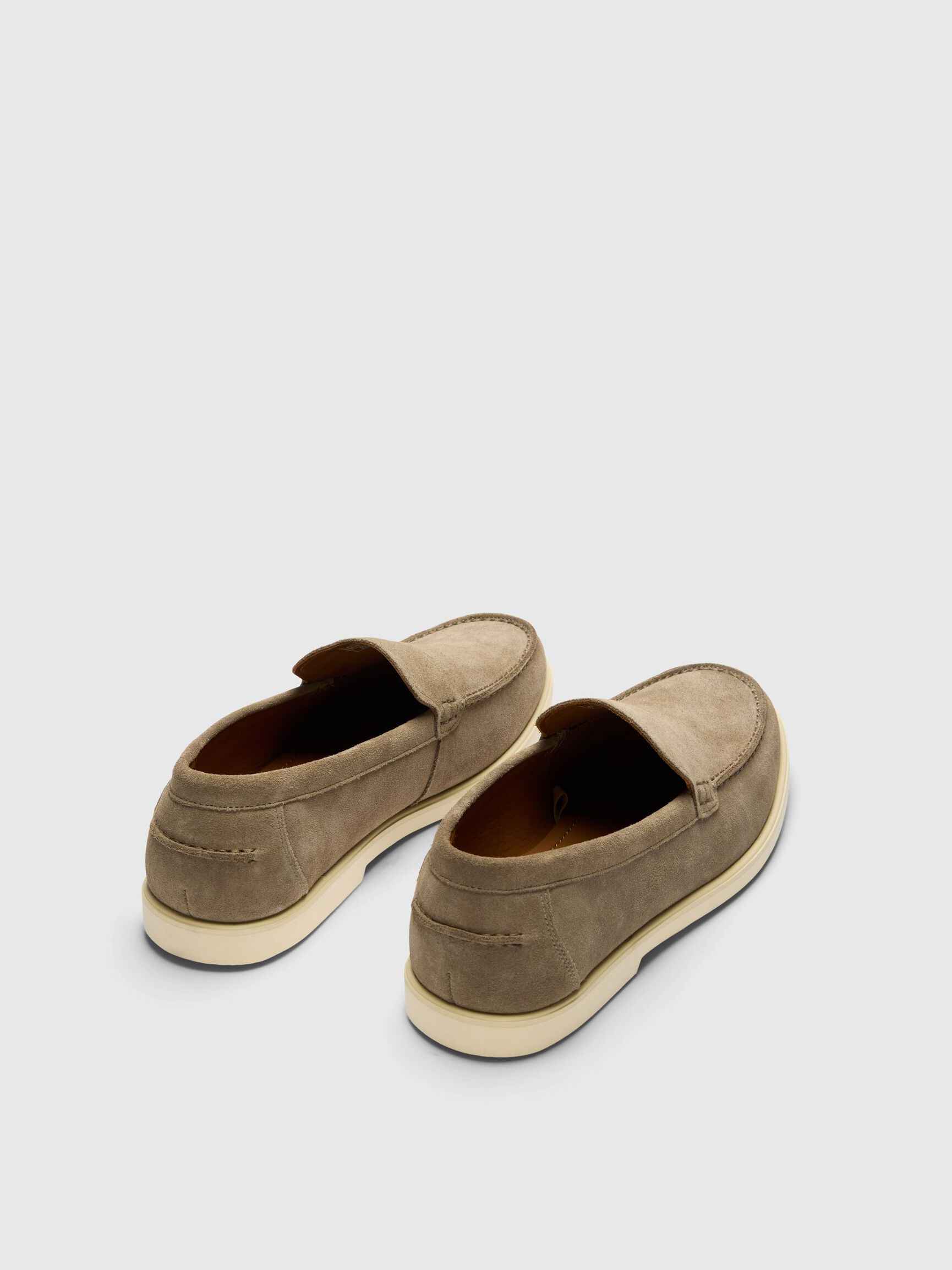 SLIP ON SUEDE LOAFERS, Greige, highres