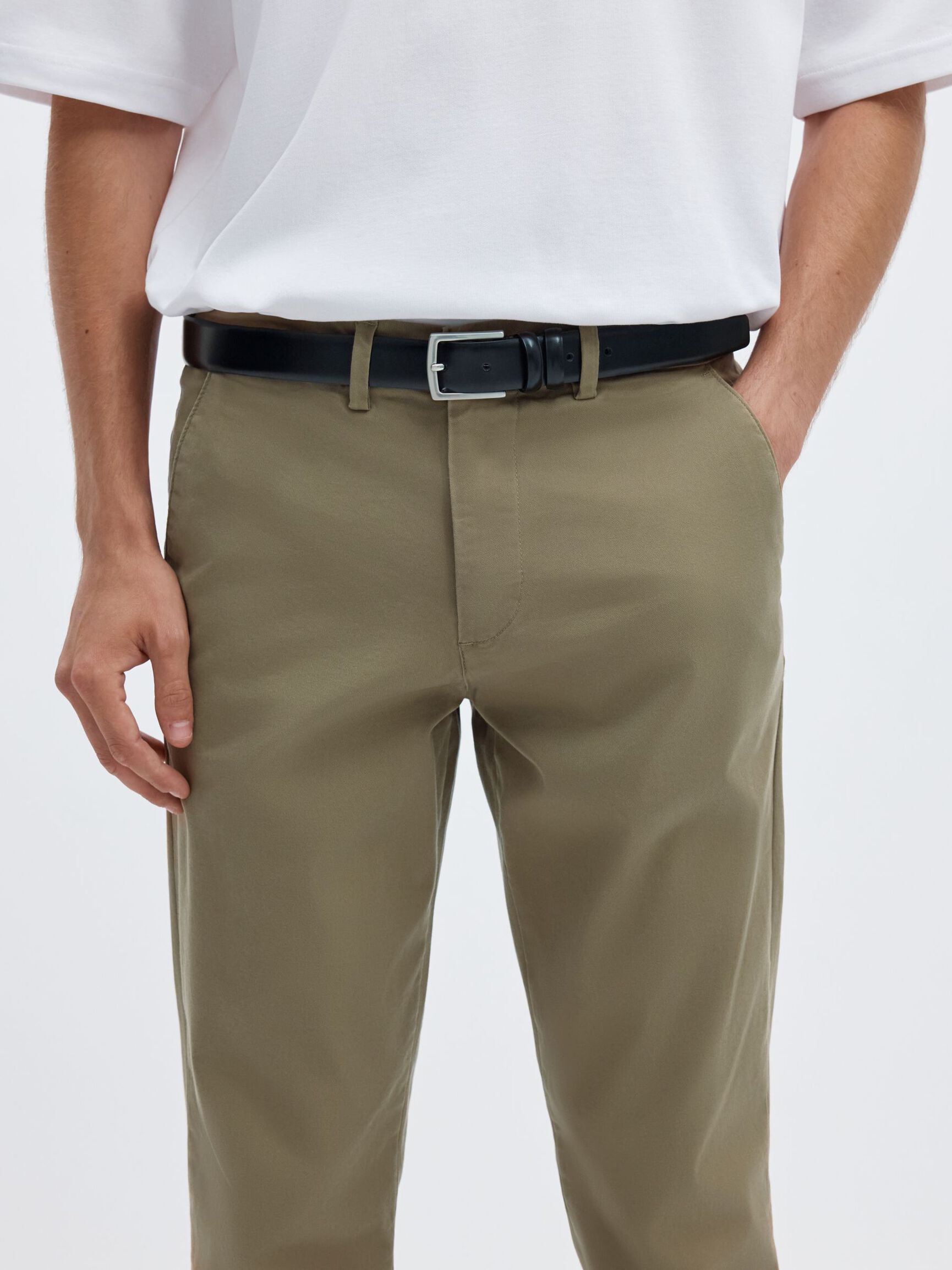 175 SLIM FIT FLEX CHINOS, Ermine, highres