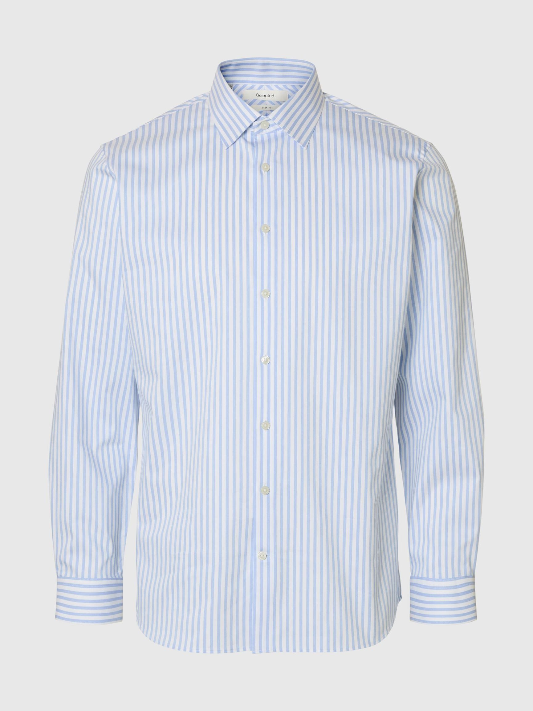 SLIM FIT STRETCH SHIRT, Bright White, highres