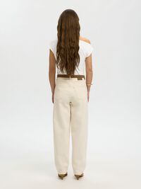 ASYMETRIC SHORT SLEEVED TOP, Bright White, highres