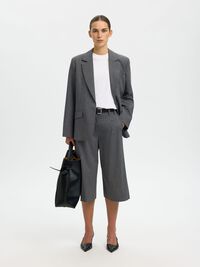 OVERSIZED PINSTRIPED BLAZER, Cool Grey, highres